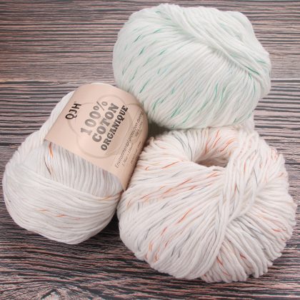 10PCS 100% Organic Cotton Yarn Pure/Mixed Color Yarn Set