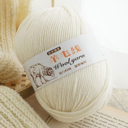 3PCS 4PLY Wool Blended Yarn Crochet Knitting