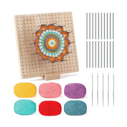 7.7-Inch Wool Yarn Crochet And Granny Squares Blocking Accessories Board Set